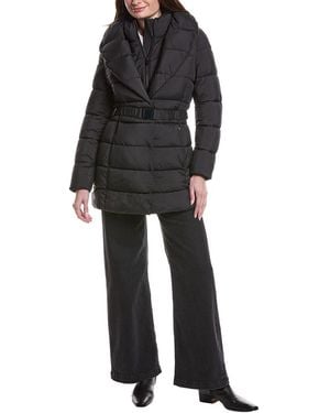 Kenneth Cole Powder-Touch Puffer Coat - Black