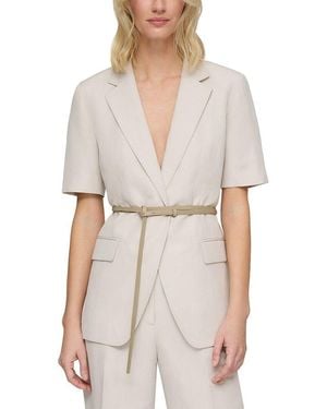 Lafayette 148 New York Silk & Linen Blazer - White