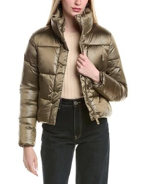 Noize Crop Puffer Jacket - Brown