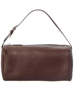 The Row Leather Shoulder Bag - Brown