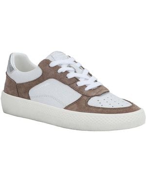 Vintage Havana Fast 5 Leather Trainer - White