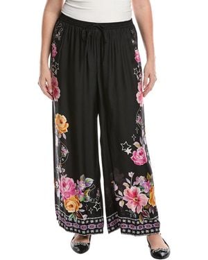 Johnny Was Plus Frankie Easy Silk-Blend Pant - Black