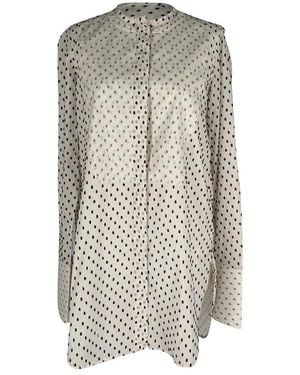 Celine Swiss Dot Shirt, Size Fr (Authentic Pre-Loved) - Grey
