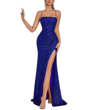 Amanda Royal Maxi Dress - Blue