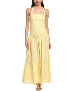 Garrie B Halter Neck Maxi Dress - Yellow