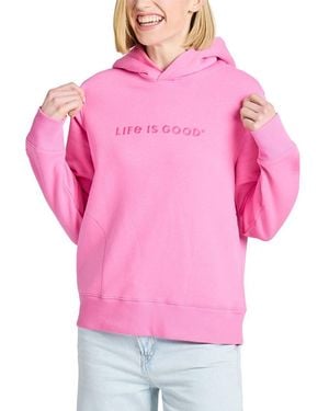 Life Is Good. Good Vibes Fleece Sweatshirt - Pink