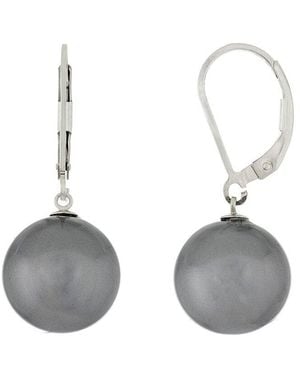Splendid 12X18Mm Pearl Earrings - Grey