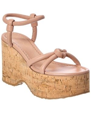 Gianvito Rossi 45 Leather Platform Sandal - Pink