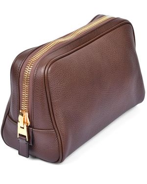 Tom Ford Leather Dopp Kit - Brown
