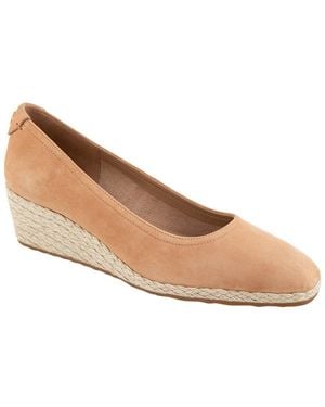 Aerosoles Roma Suede Wedge - Natural