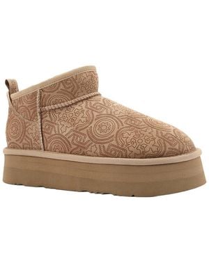 Australia Luxe Cosy Ultra Short Platform Sheepskin Boot - Brown