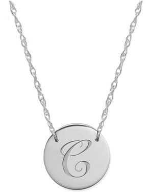 Jane Basch 14K Initial Necklace -Z) - White