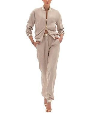 BGL 2Pc Zip Hoodie & Pant Set - Natural