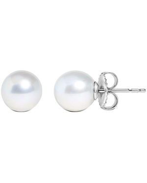 Haus of Brilliance 14K Stud Earrings - White