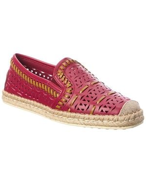 Tod's Leather Espadrille - Red