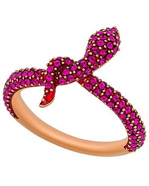 Swarovski Crystal Leslie 18K Rose Plated Ring - Pink