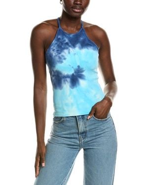 Chaser Brand Lounge Knit Strappy Back Tank - Blue