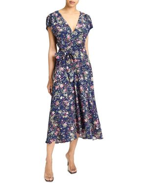 Santorelli A-Line Dress - Blue
