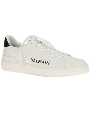 Balmain B-Court Leather Trainer - White