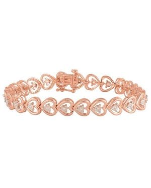 Lab Grown Diamonds Rose Plated 0.25 Ct. Tw. Lab-Grown Diamond Bracelet - Pink