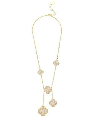 Rivka Friedman 18K Plated Cz Necklace - White