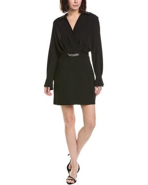 The Kooples Crepe Star Mini Dress - Black