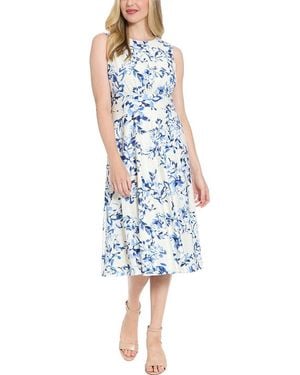 London Times Midi Dress - Blue