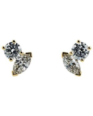 Prince Diamond & Jewelry 14K 3.37 Ct. Tw. Lab-Grown Diamond Lab-Grown Multi-Shape Earrings - Metallic