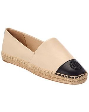 Tory Burch Colour Block Leather Espadrille - Natural