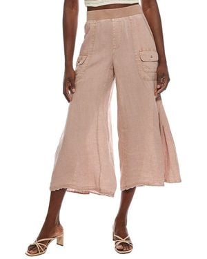 XCVI Contina Crop Linen Pant - Pink