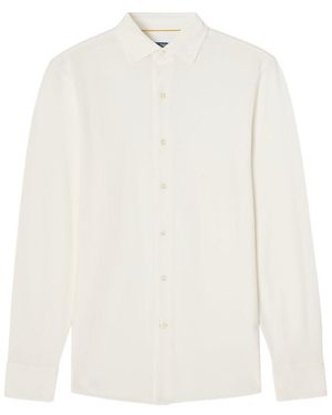 Robert Talbott Lion Long Sleeve Knit Shirt - White