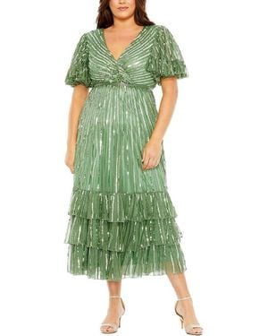 Mac Duggal Plus Midi Dress - Green