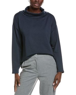 Eileen Fisher Funnel Top - Blue
