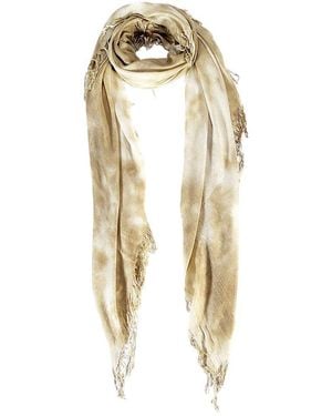 Blue Pacific Cloud-Dye Tie Dye Cashmere-Blend Scarf - Metallic