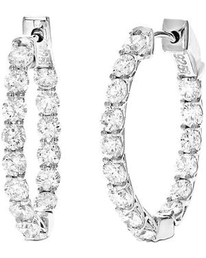 Lab Grown Diamonds Amairah 14K 3.00 Ct. Tw. Lab-Grown Diamond Hoop Earrings - White