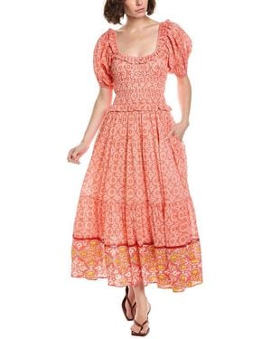 Ro's Garden Percy Midi Dress - Pink