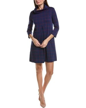 tyler boe Kim Knit Crosshatch Dress - Blue