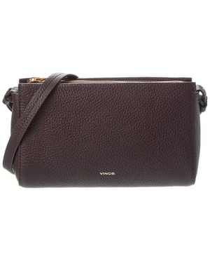 Vince Smyrna Wos Top Zip Leather Crossbody - Brown