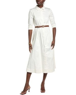 Anne Klein Waist Tucked Shirtdress - White