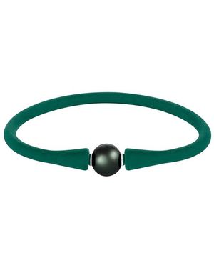 Splendid Stainless Steel Diamond 9-10Mm Pearl Bracelet - Green