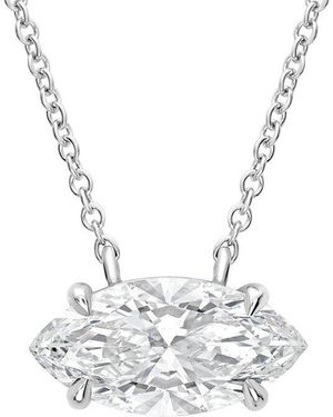 Diana M. Jewels 14K 5.00 Ct. Tw. Lab-Grown Diamond Solitaire Pendant - White