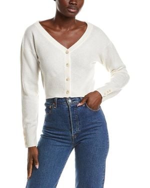 NAADAM 100% Cashmere Cinched Waist Cardigan - White