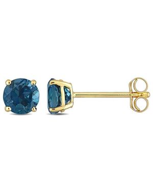 Diamond Select Cuts 14K 1.20 Ct. Tw. London Topaz Studs - Blue