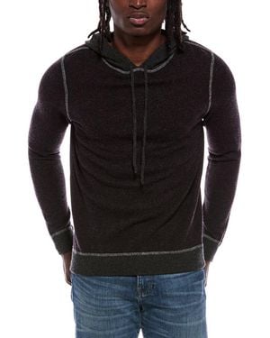 Autumn Cashmere Colourblock 100% Cashmere Hoodie - Black
