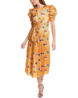Carolina Herrera Knot Midi Dress - Yellow