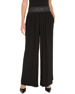 NIC+ZOE Iconic Faux Leather Waistband Pant - Black