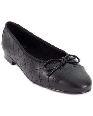 Menina Step Monique Leather Flat - Black