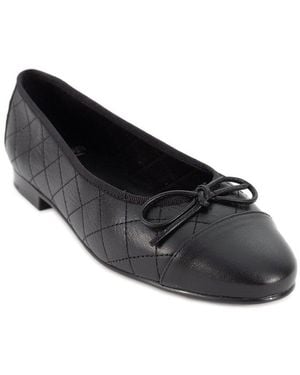Menina Step Monique Leather Flat - Black