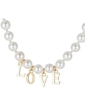Eye Candy LA The Luxe Collection 6mm Pearl Shadi Necklace - Metallic