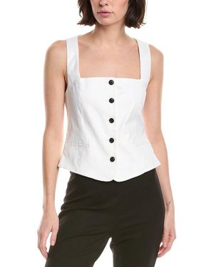 Rag & Bone Mariana Linen-Blend Vest - White